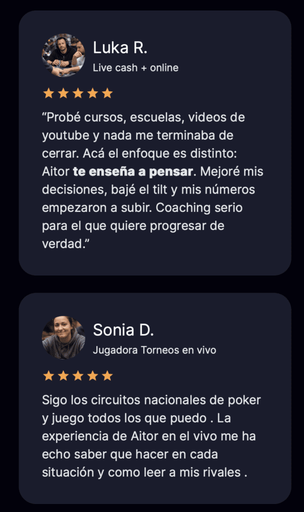 comentario alumnos poker